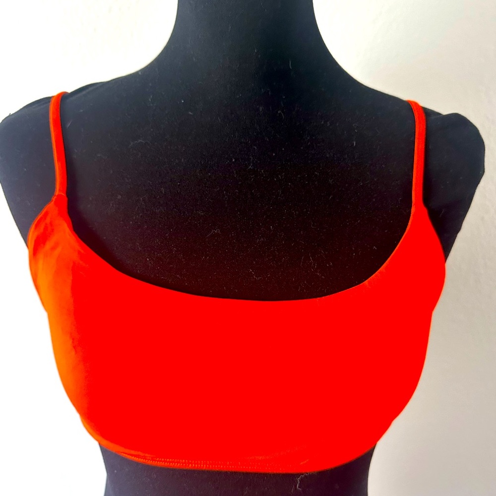 Lspace tangerine bikini top